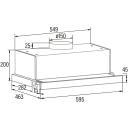 Cata Ventilators TFB-5160 X 02034606, 59.5 cm, 300 m&sup3;/h, mehānisks, CSLED, nerūsējo&scaron;ais tērauds