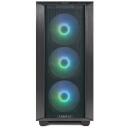 Lian Li Korpus LANCOOL III G99.LAN3RX.00, 4x140mm PWM ventiliatoriai, 12 diskų vietos, juodas, skaidrus