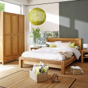 Gulta CHICAGO NEW ar matraci HARMONY DUO (86744) 160x200cm, koks: ozolkoka finierējums, krāsa: dabīga K840223 Allit