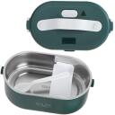 Adler Soojendatav toidukonteiner AD 4505g, 0.8 L, Roostevaba teras/Plastik, Roheline, Soojendab kuni 70&deg;C