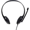 Gembird ausinės MHS-002 20-20000 Hz, 32 &Omega;, 105 dB, 3.5 mm, sulankstomas mikrofonas, uždara akustika, juoda/raudona