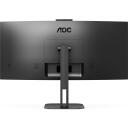 AOC LED monitorius CU34V5CW/BK, 3440 x 1440, 100 Hz, 4 ms, HDMI prievadai 1, USB-C 65W, USB centras, web kamera, VESA 100 x 100