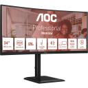 Aoc LCD монитор CU34E4CV 34" WQHD 120Гц, 3440 x 1440, VA, 4 мс, 21:9, 178&deg;/178&deg;, HDR10, KVM, 90W PD, 2 HDMI, 1 DP, 4 USB
