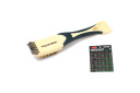 Metal Brush 3in1 ROCKFORCE RF-340129725 210 mm with rubber handle, durable plastic, stainless steel and brass bristles