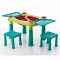 Laste mängulaud + 2 tooli Creative Play Table  roheline/türkiissinine