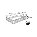 Transport basket with load capacity up to 30kg Robert 60x40x12cm 22L gray 0610883130 Keeeper