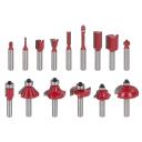 Router bits 8mm, KREATOR, KRT060185, Shaft diameter: 8 mm, 15 pcs premium quality set