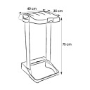 Waste Bag System Ole 35x40x75cm light silver 0611599160 Keeeper