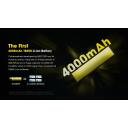 Nitecore Перезаряжаемые батареи NC-NL1840HP, 4000 мАч, 3.6 В, Li-Ion (18650), 10 А, IPX6, 24 месяца гарантии