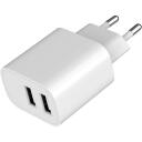 Gembird Laadija TA-UC-2A12-01 5 V, 2.4 A, 2 USB porti, 12 W, 100-240 V, valge, &uuml;lekoormuse kaitse