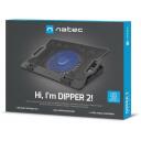 Natec Dzesētājs Dipper 2 NPL-2252, 37.7cm, 740g, 180mm ventilators, USB savienojumi, melna krās.