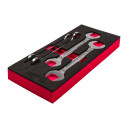 DIVPUSĒJO UZGRIEŽŅU ATSLĒGU PUTU IELIKTŅU KOMPLEKTS, 4 PC DOUBLE OPEN END SPANNER FOAM INSERT SET, 4932493630 MILWAUKEE