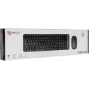 Sbox Datoru komplekts WKM-22-US, 1200DPI, 3D 3 pogas pele, 100-101 taustiņi tastatūra, 2,4GHz, melna/pelēka