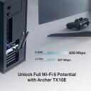 TP-LINK AX900 Wi-Fi 6 Bluetooth v&otilde;rgukaart, Archer TX10E, 802.11ax, MU-MIMO Jah, ilma PoE