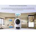 Ezviz H7C CS-H7c-44WF-W2 Siseruumide Kahe Objektiiviga 4MP 2K Nutikas Pööratav 360° Kaamera MicroSD / Öönägemine Valge