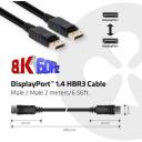 Club3D кабель DisplayPort CAC-2068 2м M/M 8K 60Hz, 32.4 Gbit/s, 4 слоя экранирования, сертифицирован Vesa