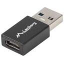 Lanberg USB adapteris AD-UC-UA-01, USB-C(F) uz USB-A(M), 5Gb/s, uzlāde un sinhronizācija, OTG funkcija