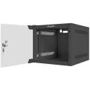 Lanberg seinakapp 10'' WF10-2304-10B, 280mm, 4U, koormus 20kg, IP20, klaasid uks, 2 vertikaalset riba, 1 ventilaator