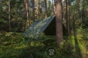 Tarpaulins CAMOforest 5 x 6m, BRADAS, PLCF905/6, 90 g, ūdensizturīgs un saulessargs, ideāls kempingam