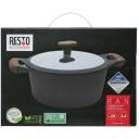 Resto kastrul 93901 2.4L, diameeter 20 cm, &uuml;mmargune, alumiinium, klaasist kaas, ergonoomilised k&auml;epidemed, induktsioonip&otilde;hi