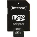 Intenso m&auml;lukaart micro SDHC 3423480 32 GB, lugemiskiirus 90 MB/s, UHS-I, klass 10, adapter kaasas, l&ouml;&ouml;gikindel