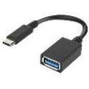 Lenovo USB-C kuni USB-A adapter 4X90Q59481, 0,14m, 5Gbit/s, 5V/2A, USB 3.2 Gen 1, must