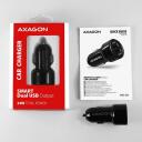 Axagon Auto Laadija PWC-5V5 24W, 2x USB-A 5V/2.4A, toiteadapter, 12-24V, must, kiire laadimine, OCP, OVP, OTP, OSP