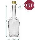 Browin Бутылка 0.5 L с золотой винтовой крышкой, 28 мм, 1 шт.