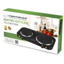 Esperanza Elektriskā plīts EKH014K, 2500 W, 2 zonas, 1000 W 15,5 cm, 1500 W 18,8 cm, 5 jaudas līmeņi
