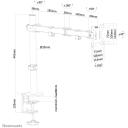 Neomounts monitoriaus laikiklis FPMA-D550BLACK, 10-32", 8 kg, Auk&scaron;čio reguliavimas 0-440 mm, Sukimas 0-180&deg;, Pasvirimas 0-90&deg;