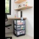 Sahtlisüsteem, 3-sahtlit 20L Drawer System 37x39x61cm must/läbipaistev 0806772146 CURVER