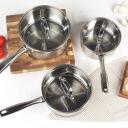 Salter Pannas BW06734EU7, 16cm/18cm/20cm, nerūsējo&scaron;ais tērauds, vāki 3, elektriskā/gāzes/indukcijas