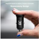 Green Cell auto laadija GC PowerRide Nano36 CADM-GC-36AA, 36W, 6A, 2x USB-A, kiire laadimine, alumiiniumkorpus