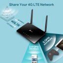 TP-Link Archer MR400 беспроводной маршрутизатор / модем Dual-Band AC1200 с 4G LTE Cat4 1&times; WAN 3&times; LAN 10/100 M 2&times; антенны Чёрный