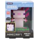 Paladone Minecraft Aksolotla Ikonas Gaismiņa PP11390MCF, 11cm, rozā, 1 spuldze, galda/darbvirsma