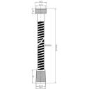 Ab Du&scaron;as pievads 9145852, 150 cm, elastīgs PVC, hroma/melna, saderīgs ar G1/2 savienojumiem