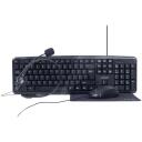 Gembird 4-in-1 kontorikomplekt KBS-UO4-01, USB, 104 nuppu, 3 nuppu, 1000 dpi, must