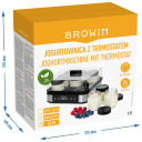 Йогуртница с термостатом, 9 банок, 1.6 Л BROWIN 801018, 40 Вт, 230 В