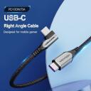 Vention CABLE USB-C TO USB-C R.ANGLE TAKHF, 1m, 5A, 480Mbps, 90&deg; disain, nailonist punutis
