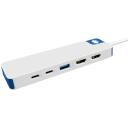 Hyper dokstatsioon Flex HD4103BUGL, 2xHDMI, 4K, valge/sinine