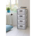 Комод на колесиках Curver 0804356Y36 30x36x69см 4x11л серый/белый