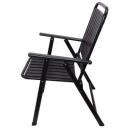 Besk Kokkuvolditav turistikohver 9137826, 63cm, 53cm, 93cm, must, metallraam, plastist iste, k&auml;etugedega