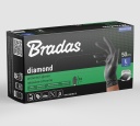 Aizsargcimdi DIAMOND, BRADAS, RWJNDBC9, nitrils, izmērs L (8/9), melni, 50 gab. iepakojumā
