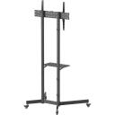 Gembird TVS-70T-01, regulējams statīvs, 37-70", 45kg, 4 riteņi, VESA 100x100-600x400, melns