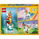 Lego Konstruktors 3in1 Maģiskais vienradzis 31140, 145 gab., Dzīvnieki, Plastmasa, 7 g., 145