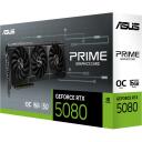 Asus Graafikakaart PRIME-RTX5080-O16G 16GB GDDR7, PCIe 5.0, 3 ventilaatorit, 7680 x 4320, NVIDIA G-SYNC, VR valmis