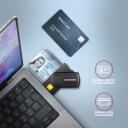 Axagon nutikas kaardilugeja CRE-SMP2A USB-C, USB 2.0, 4 pesa, microSD kaart, SIM, must, CE, RoHS