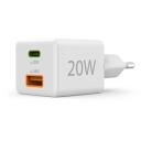 Hama Laadija 00201991, 100&ndash;240V AC, 20W USB-C, 18W USB-A, 2 porti, Power Delivery, valge