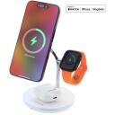 Tellur 3in1 MagSafe bezvadu galda lādētājs TLL151391, PD 9V/3A, 12V/2.5, 15V/2A, 30W maks., 15W iPhone, 5W AirPods