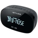 Muse pulksteņradio M-150 CDB, AC 100-240 V, DAB/DAB+/FM 20 iepriek&scaron; iestatītas stacijas, AUX ieeja, LCD displejs, 2 modinātāji